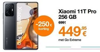 Orange Xiaomi 11t pro 256 gb aanbieding