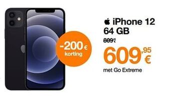 Orange Apple iphone 12 64 gb aanbieding