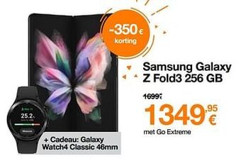 Orange Samsung galaxy z fold3 256 gb aanbieding