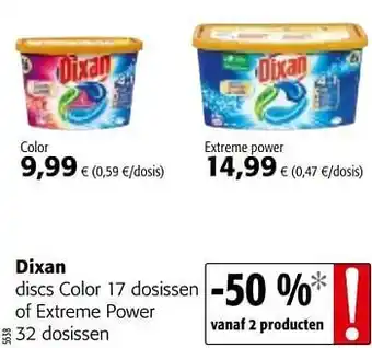 Colruyt Dixan discs color of extreme power aanbieding