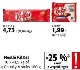 Colruyt Nestlé kitkat 10 x 41,5 g aanbieding