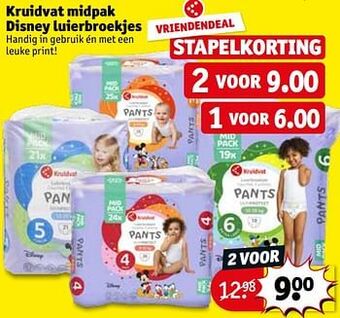 Kruidvat Kruidvat midpak disney luierbroekjes aanbieding