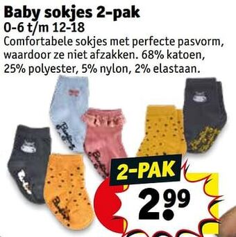 Kruidvat Baby sokjes aanbieding
