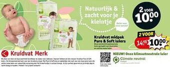 Kruidvat Kruidvat midpak pure + soft luiers aanbieding