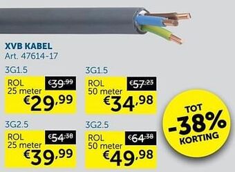 Zelfbouwmarkt Xvb kabel aanbieding
