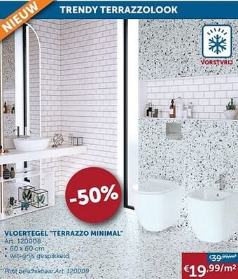 Zelfbouwmarkt Vloertegel terrazzo minimal aanbieding
