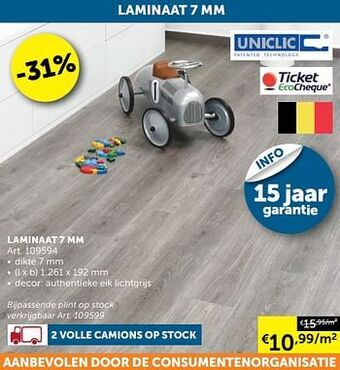 Zelfbouwmarkt Laminaat 7 mm aanbieding