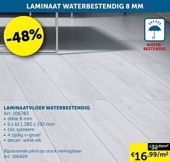 Zelfbouwmarkt Laminaatvloer waterbestendig aanbieding