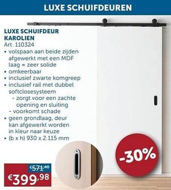 Zelfbouwmarkt Luxe schuifdeur karolien aanbieding