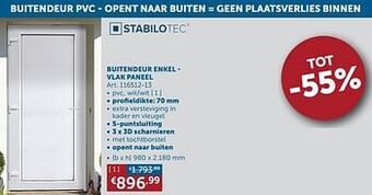 Zelfbouwmarkt Buitendeur enkel - vlak paneel aanbieding