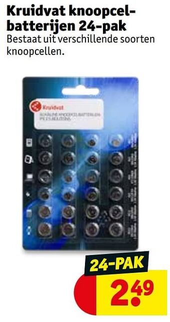 Kruidvat Kruidvat knoopcelbatterijen aanbieding