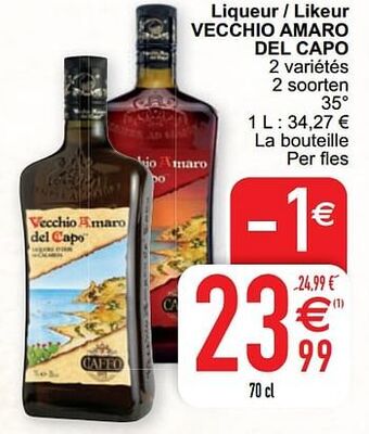 Cora Liqueur - likeur vecchio amaro del capo aanbieding