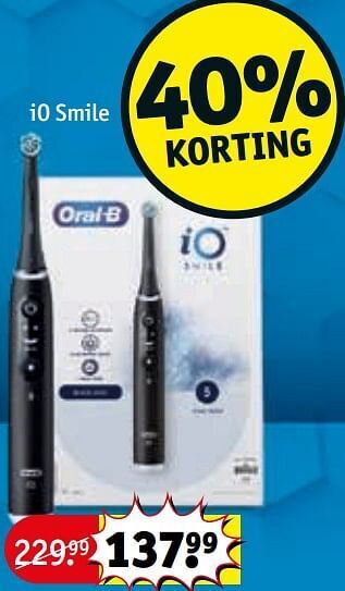 Kruidvat Oral-b elektrische tandenborstel io smile aanbieding