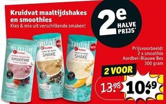 Smoothie aardbei-blauwe bes