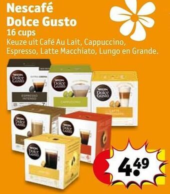 Kruidvat Nescafé dolce gusto aanbieding