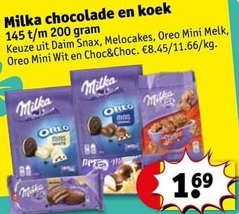 Kruidvat Milka chocolade en koek aanbieding