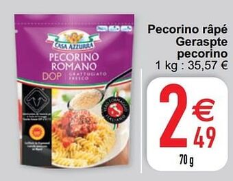 Cora Pecorino râpé geraspte pecorino aanbieding