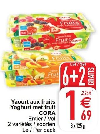 Cora Yaourt aux fruits yoghurt met fruit cora aanbieding