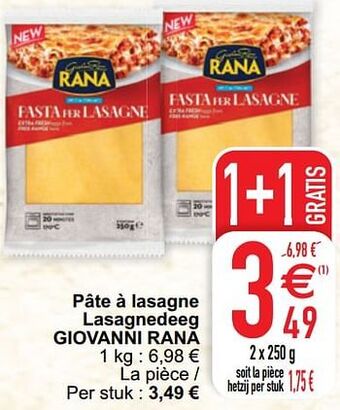 Cora Pâte à lasagne lasagnedeeg giovanni rana aanbieding