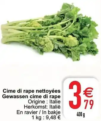 Cora Cime di rape nettoyées gewassen cime di rape aanbieding