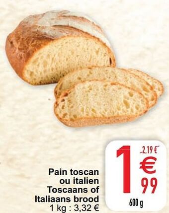 Cora Pain toscan ou italien toscaans of italiaans brood aanbieding