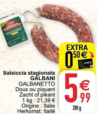 Cora Salsiccia stagionata galbani galbanetto aanbieding