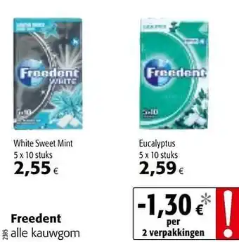 Freedent White Sweet Mint 5 x 10 stuks