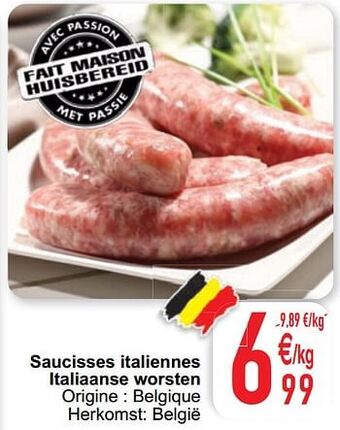 Cora Saucisses italiennes italiaanse worsten aanbieding