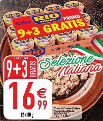 Cora Thon à l’huile d’olive tonijn in olijfolie rio mare aanbieding