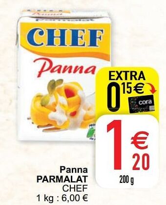 Cora Panna parmalat chef aanbieding