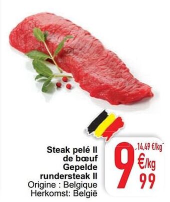 Cora Steak pelé ii de boeuf gepelde rundersteak ii aanbieding