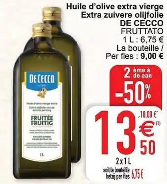 Cora Huile d’olive extra vierge extra zuivere olijfolie de cecco fruttato aanbieding