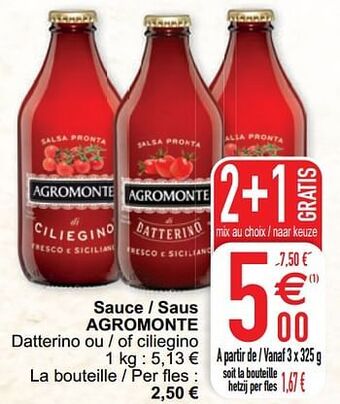 Cora Sauce - saus agromonte aanbieding