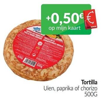 Intermarché Tortilla uien, paprika of chorizo aanbieding