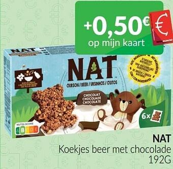 Nat koekjes beer met chocolade