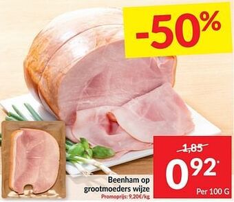 Intermarché Beenham op grootmoeders wijze aanbieding