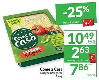 Intermarché Come a casa lasagne bolognese aanbieding