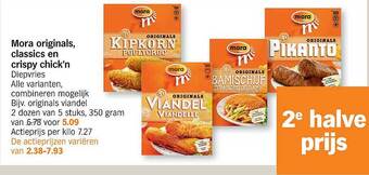 Albert Heijn Mora Originals Classics En Crispy Chick'n aanbieding