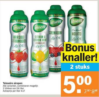 Albert Heijn Teisseire Siropen aanbieding