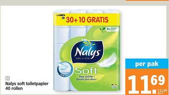 Albert Heijn Nalys Soft Toiletpapier 40 Rollen aanbieding