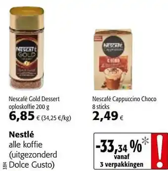 Colruyt Nestlé Gold Desser oploskoffe 200 g aanbieding