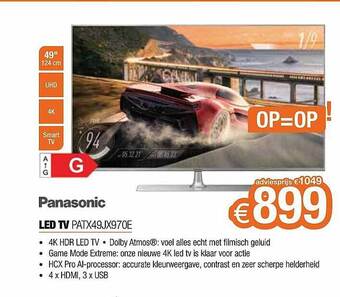 Expert Panasonic Led Tv Patx49jx970e aanbieding