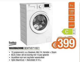 Expert Beko Wasmachine Bewtv8711bc1 aanbieding