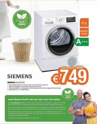 Expert Siemens Droogkast Sswt48rtp0fg aanbieding
