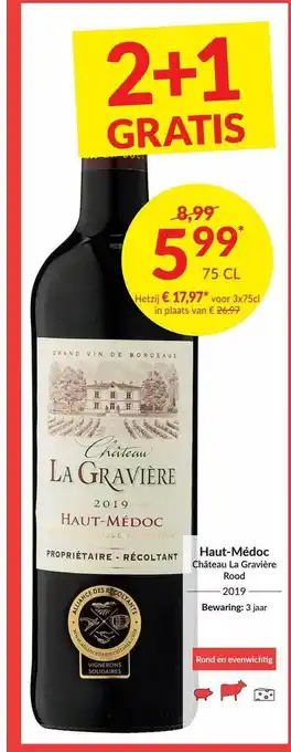 Intermarché Haut Médoc Château La Gravière Rood aanbieding