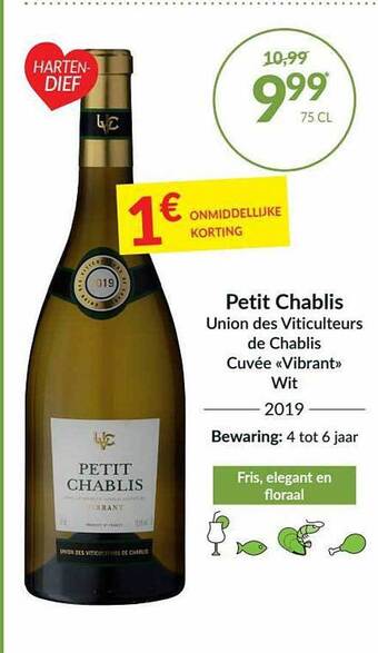 Intermarché Petit Chablis Union Des Viticulteurs De Chablis aanbieding