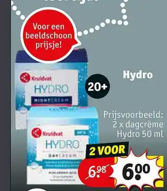 Kruidvat Hydro Dagcrème aanbieding