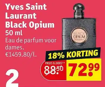 Kruidvat Yves Saint Laurant Black Opium Eau De Parfum Voor Dames aanbieding