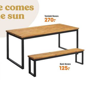 Kwantum Tuintafel Novara Bank Novara aanbieding