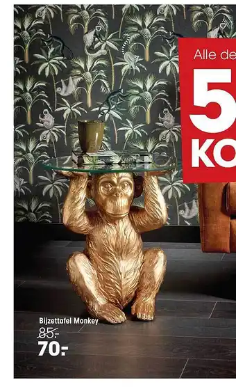 Kwantum Bijzettofel Monkey aanbieding